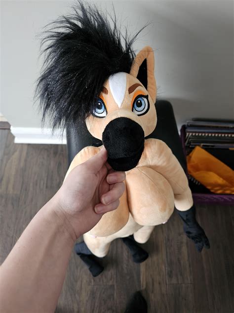 meet julia    mini mare  meter tall  kinky plush