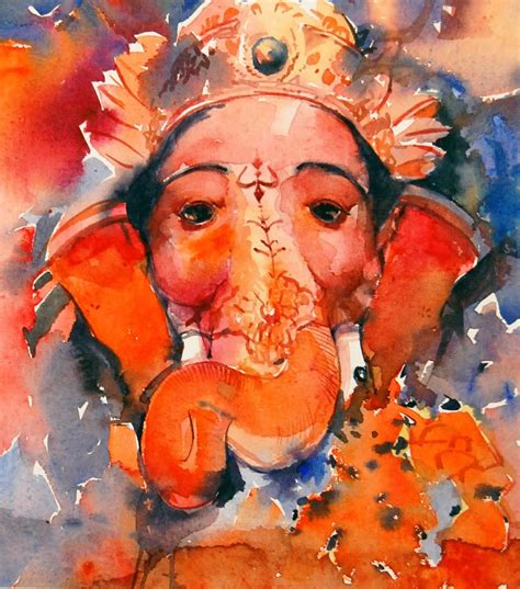 Ganpati Painting at PaintingValley.com | Explore collection of Ganpati ...