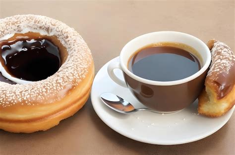 Premium AI Image | Donut with Coffee