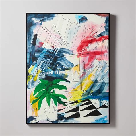 'I've Been Here All Along' Acrylic Painting Reproduction in Frame by