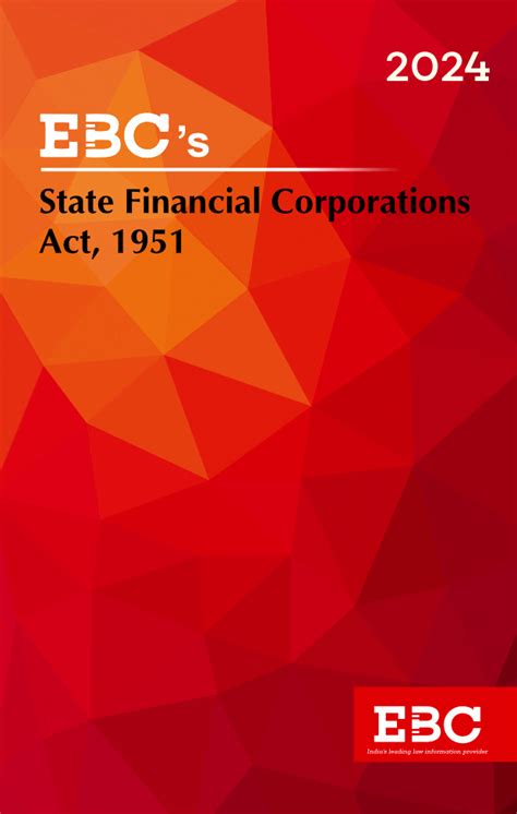 state financial corporations act bare act printebook