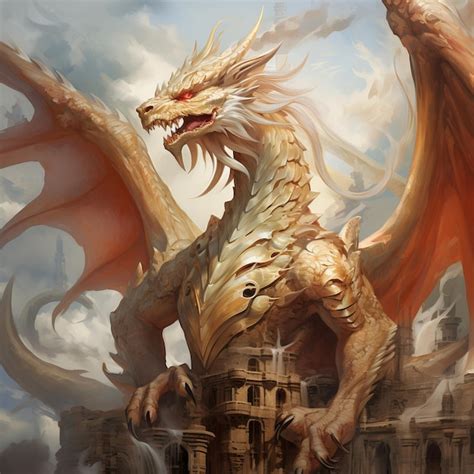 Premium AI Image | Dragon Fantasy Beast Monster Magic Powerful Animal ...