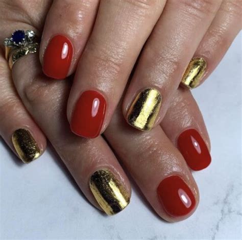 50 Mesmerizing Red and Gold Nail Designs for a Luxurious Look!