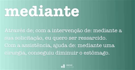 O Que Significa A Palavra Mediante