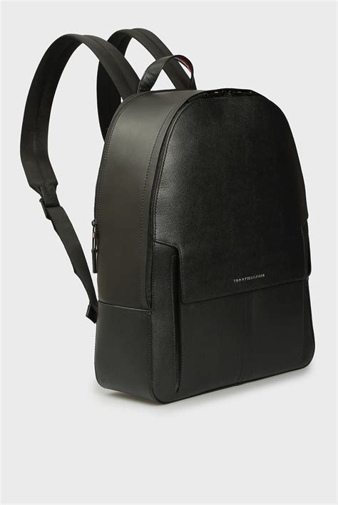 Мужской черный кожаный рюкзак BUSINESS Tommy Hilfiger AM0AM08084 — FR Group