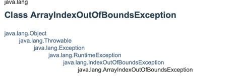 indexoutofboundsexception    java