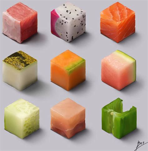 texture art food illustrations food art