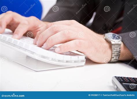 desktop komputer hand stock image image  laptop technology