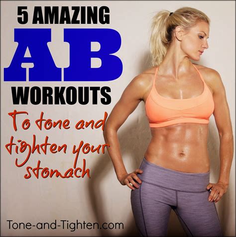 5 Great ab workouts to tone and tighten your stomach! Weekly Workout