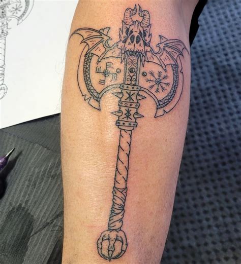 battle ax tattoos poster foto silhouette viking ax  axe