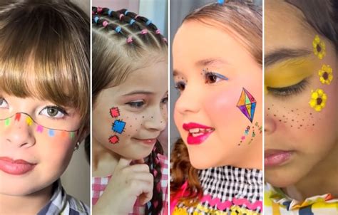 Ideias De Maquiagem Infantil - 4 ideias de make para festa junina infantil