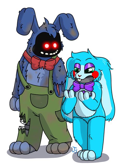 Withered Bonnie and Toy Bonnie by JetStream1985 on DeviantArt