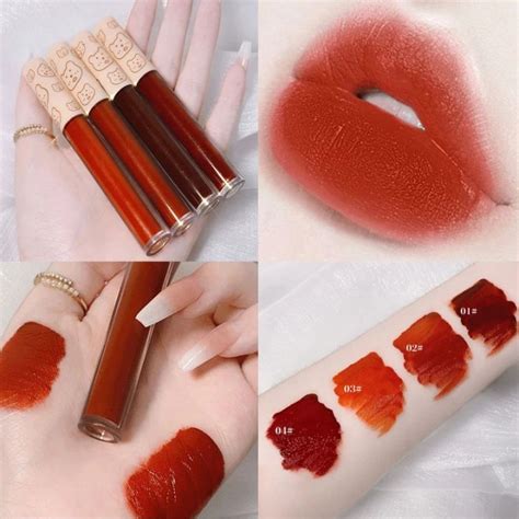 pcsset matte lip tint moisturizing long lasting lip gloss dark lip