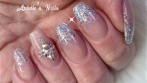 The top 25 Ideas About Silver Glitter Acrylic Nails - Home, Family ...