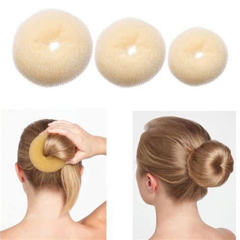 Esponja Para Fazer Coque - Esponja Para Coque Donut Cores Preto, Castanho E Loiro | Shopee Brasil