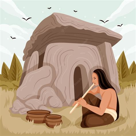 Premium Vector | Hand drawn neolithic illustration
