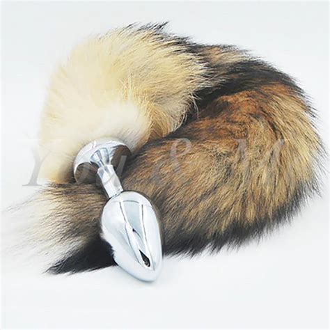 LIGHT BROWN TAIL STAINLESS STEEL PLUG 3 SIZES 14" – PlugLust