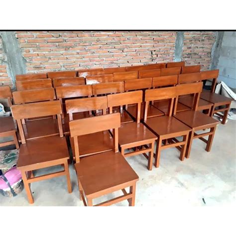 jual set bangku meja kursi belajar sekolah siswa kayu jati sd smp