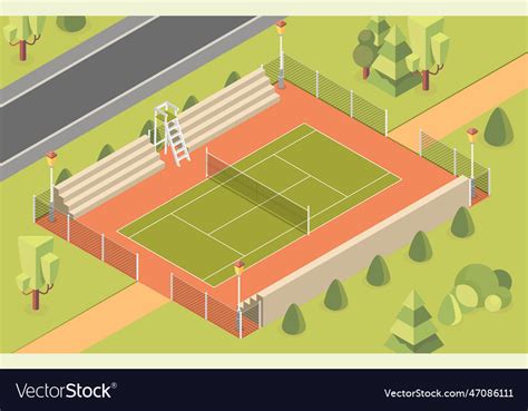 Tennis playground concept Royalty Free Vector Image