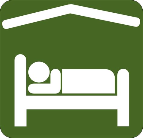 Hotel Motel Sleeping Accomodation Clip Art - Green/white Clip Art at ...