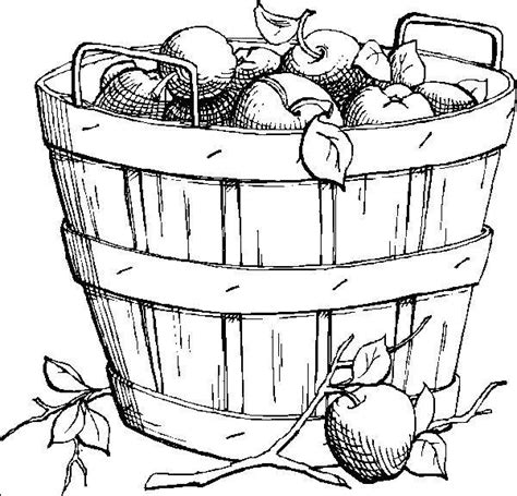 Раскраски корзине, Раскраска Фрукты и овощи в корзине Фрукты.