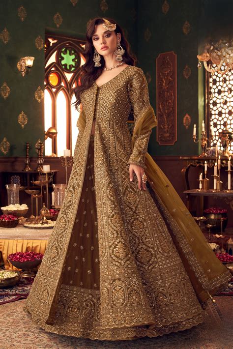 brown gown  wedding   astyledweddingcom