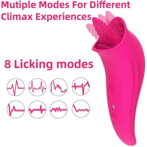 Clit Licking Vibrator Tongue Oral Massager G Spot Dildo Adult Sex Toys ...