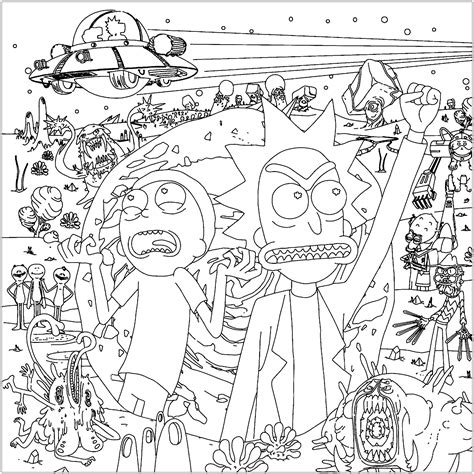 Rick And Morty Coloring Pages - Free Printable Templates