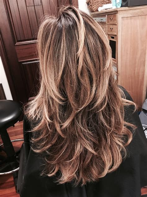 long layers  bangs  highlights