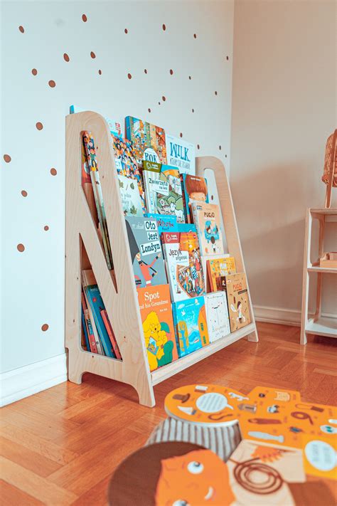 Big Natural Montessori Bookshelf With Storage Montessori | Etsy