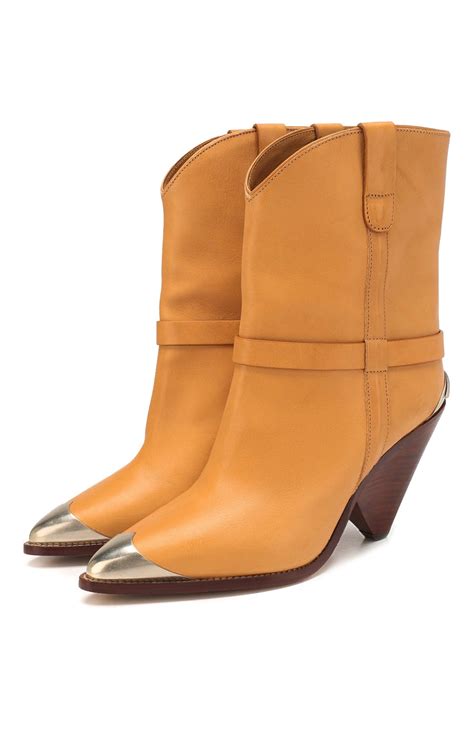 Женские бежевые кожаные ботильоны lamsy ISABEL MARANT купить в интернет ...