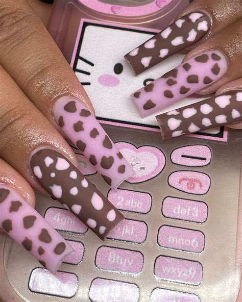 30 Best Pink Cow Print Nails Ideas [2025] - Nail Designs Daily