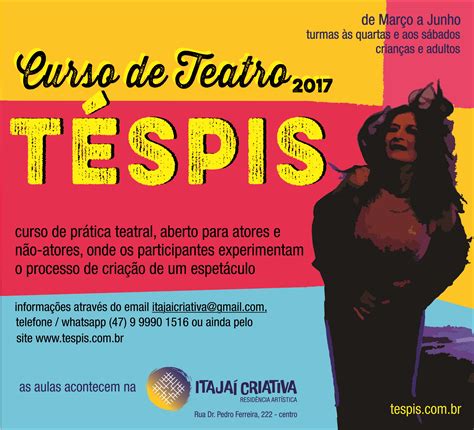 Matrículas abertas para o Curso de Teatro 2017 da Téspis! – Téspis Cia