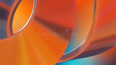 Red, Orange, Intertwined Bent Glassy Objects Abstract, Dramatic ...