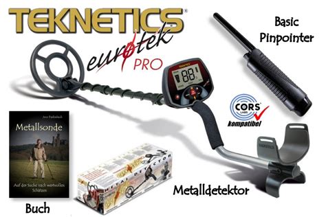 Teknetics Eurotek PRO (LTE) Ausrüstungspaket (Metalldetektor & Basic ...