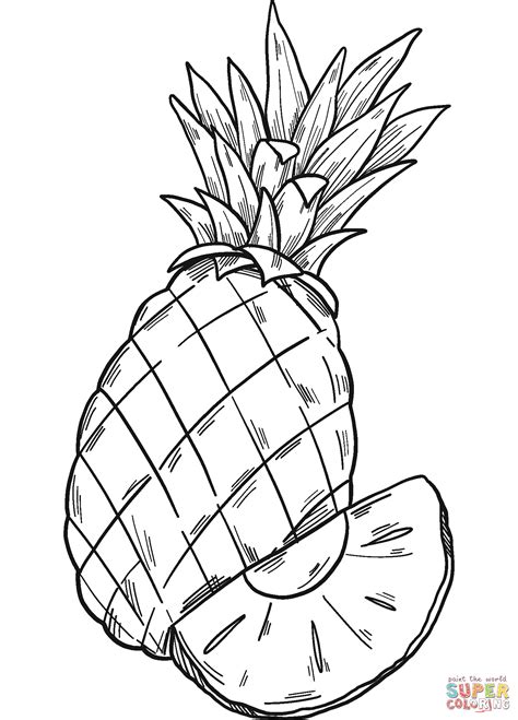 Pineapple coloring page | Free Printable Coloring Pages