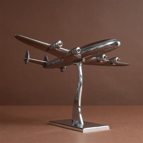 Large Polished Aluminium Lockheed Super Constellation Model – Bentleys ...