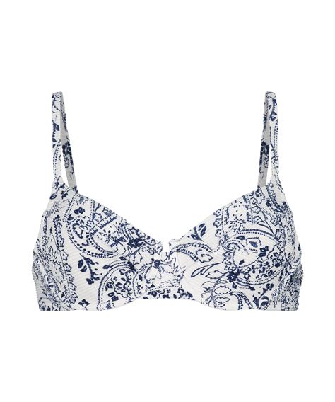 Paisley non-padded underwired bikini top for £30 - Fabulous Full Cup
