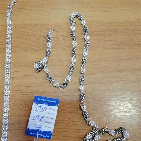 Цепочки браслеты из серебра 925 пробы