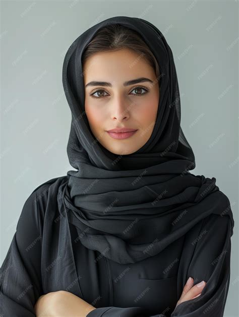Premium Photo | Portrait of a beautiful saudi arab woman with hijab
