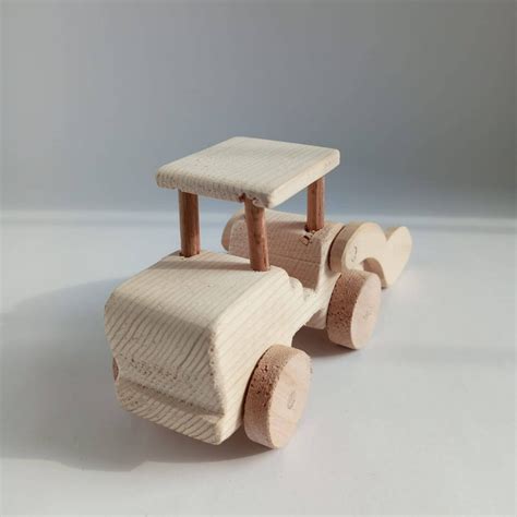 Wooden Backhoe Loader Organic Toy Original Wood No Paint - Etsy