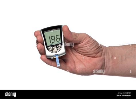 Blood glucose meter to check the blood sugar level Stock Photo - Alamy