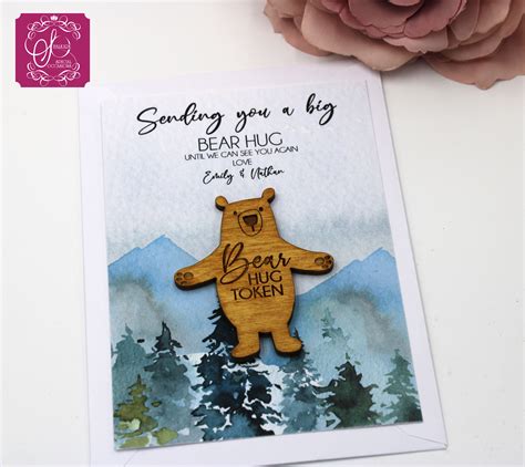 Sending You a Big Bear Hug Until We Can See You Again Pocket | Etsy UK