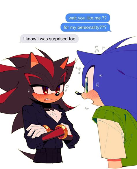 sonic the hedgehog and shadow the hedgehog (sonic) drawn by usheriiu