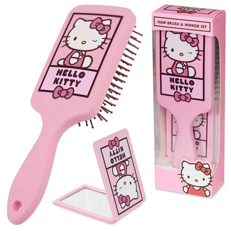 Amazon.com: Hello Kitty Hair Brush and Compact Mirror Set for Girls