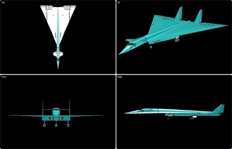 3d xb-70 valkyrie aircraft solid model