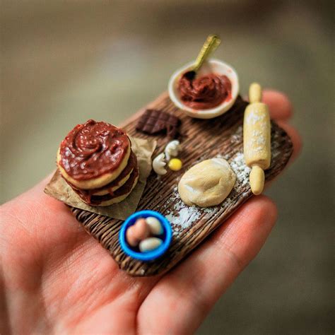 Polymer clay miniature | Аппетитная кулинарная миниатюра "Бабушка печёт ...