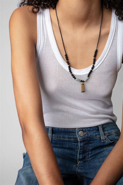 ZADIG & VOLTAIRE Mix n Match Lighter Necklace in Old gold | endource