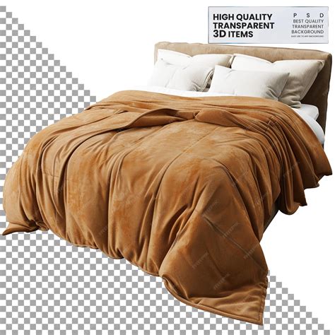 Blanket Warm Covering for Bed PNG on Transparent Background | Premium