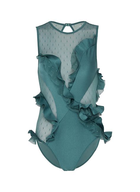 Walter Mio sweetheart neck ruched one-piece swimsuit by Norma Kamali ...